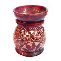 Аромалампа каменная круглая красная