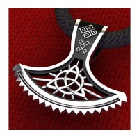 Секира Триглав Оберег славянский серебряный