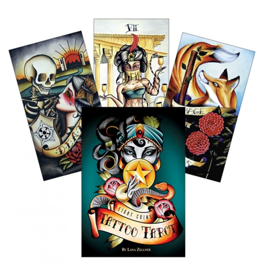 Карты Таро Тату Восемь монет Eight Coins Tattoo Tarot